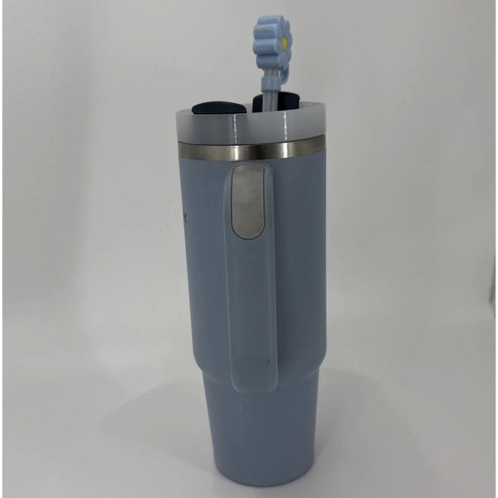 Stanley Quencher H2.0 FlowState Tumbler 30oz Light Blue w/ Handle & Straw - Picture 6 of 16